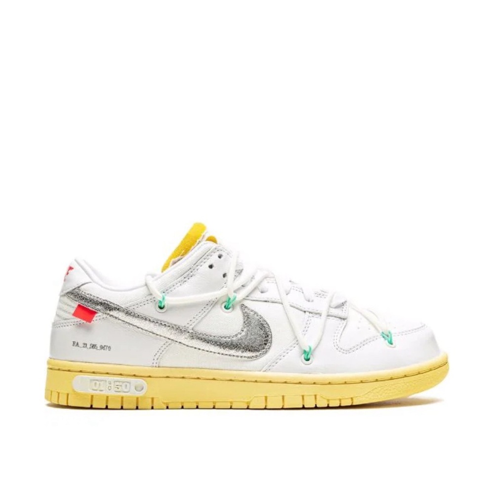 Nike x Off-White Silver & White Dunk Lows